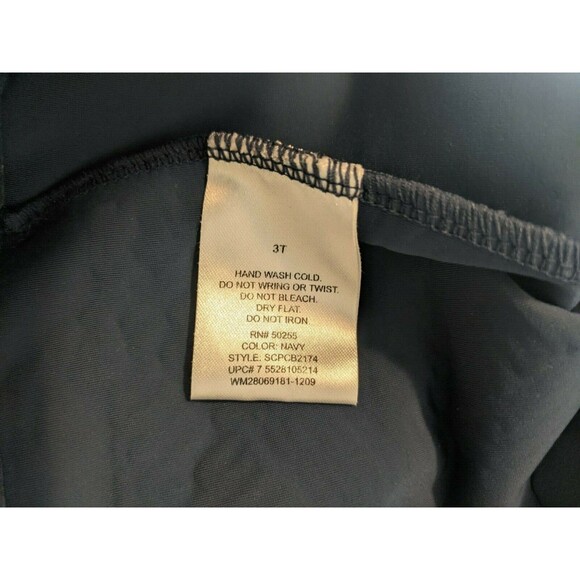 Cabana Life Rash Guard Swim Shirt Toddler Size 3T Navy w Red Anchor - Picture 5 of 6